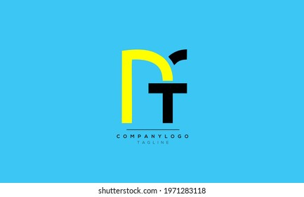 Alphabet letters Initials Monogram logo PT, PT INITIAL, PT letter