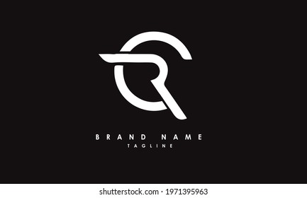 Alphabet letters or Initials. Monogram logo CR, C and R