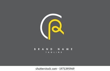 Alphabet letters or Initials. Monogram logo CR, C and R