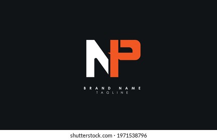 Alphabet letters Initials Monogram logo NP, PN, N and P