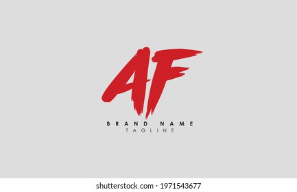 Alphabet letters Initials Monogram logo AF, FA, A and F