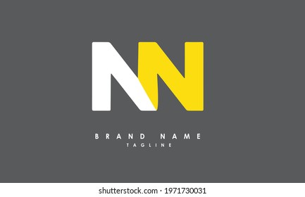 Alphabet letters or Initials. Monogram logo NN, N and N