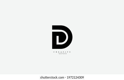 Alphabet letters Initials Monogram logo D