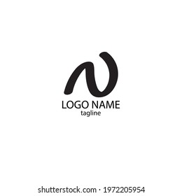 Alphabet letters Initials Monogram logo N