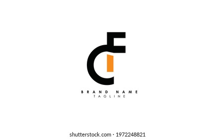 Alphabet letters Initials Monogram logo CF, FC, F and C