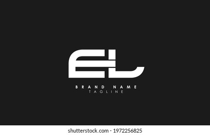 Alphabet letters Initials Monogram logo EL, LE, E and L