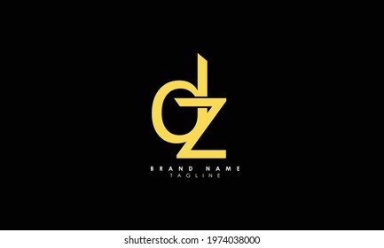 Alphabet letters Initials Monogram logo DZ, ZD, D and Z