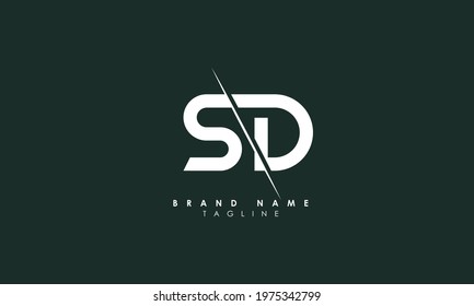 Alphabet letters Initials Monogram logo SD, DS, S and D