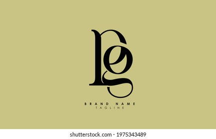 Alphabet letters Initials Monogram logo pg, gp, p and g