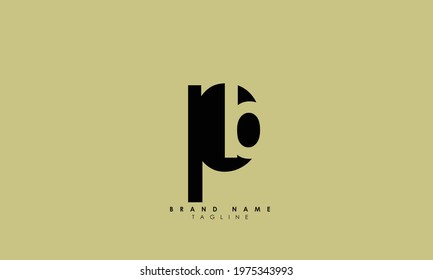 Alphabet letters Initials Monogram logo pb, bp, p and b