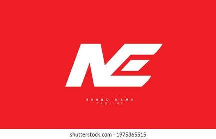 Alphabet letters Initials Monogram logo NE, EN, N and E