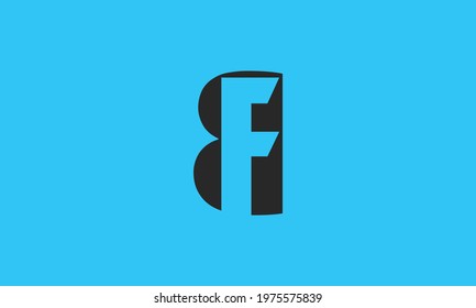 Alphabet letters Initials Monogram logo BF, FB, M and f