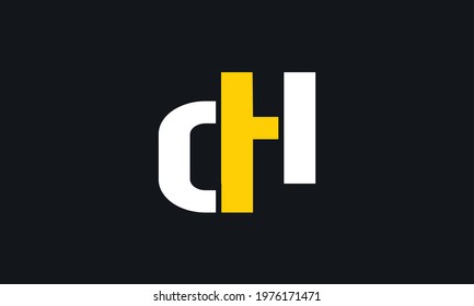 Alphabet letters Initials Monogram logo DH, HD, D and H