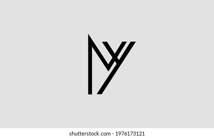 Alphabet letters Initials Monogram logo MY, YM, M and Y