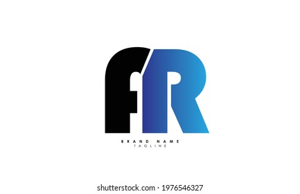 Alphabet letters Initials Monogram logo fr, RF, F and R