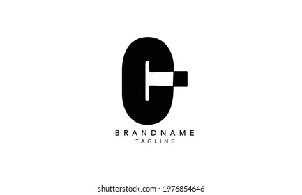 Alphabet letters Initials Monogram logo CT,CT INITIAL, CT letter , C and T