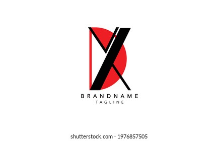 Alphabet letters Initials Monogram logo DX,DX INITIAL, DX letter , D and X