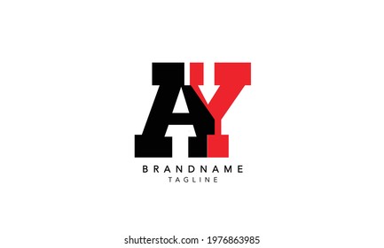 Alphabet letters Initials Monogram logo AY,AY INITIAL, AY letter , A and Y