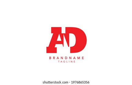 Alphabet letters Initials Monogram logo AD,AD INITIAL, AD letter , A and D