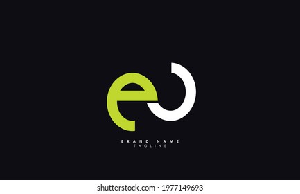 Alphabet letters Initials Monogram logo EO, OE, E and O