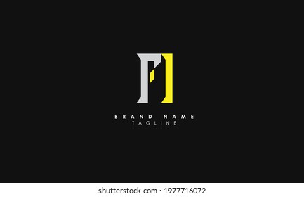 Alphabet letters Initials Monogram logo FI, IF, F and I