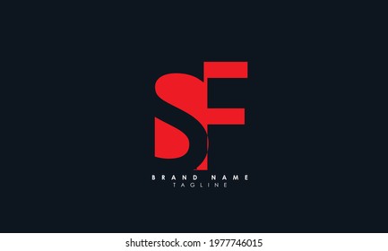 Alphabet letters Initials Monogram logo SF, FS, S and F