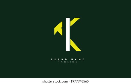 Alphabet letters Initials Monogram logo IK, KI, I and K