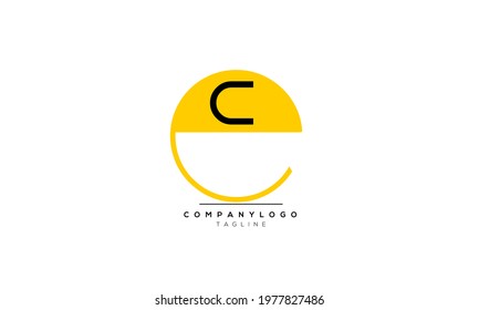 Alphabet letters Initials Monogram logo CE, CE INITIAL, CE letter