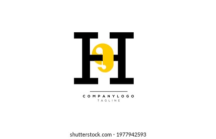 Alphabet letters Initials Monogram logo GH, GH INITIAL, GH letter