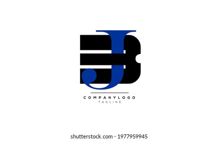 Alphabet letters Initials Monogram logo JB, JB INITIAL, JB letter