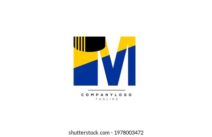 Alphabet letters Initials Monogram logo M, M INITIAL, M letter