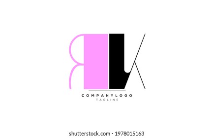 Alphabet letters Initials Monogram logo RK, RK INITIAL, RK letter