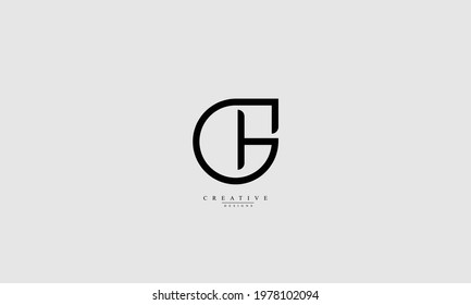 Alphabet letters Initials Monogram logo GH HG G H