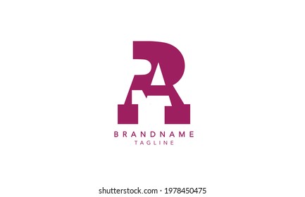 Alphabet letters Initials Monogram logo RA,RA INITIAL, RA letter , R and A