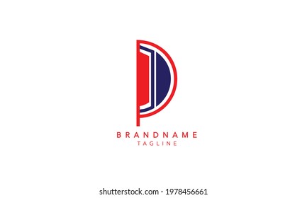 Alphabet letters Initials Monogram logo PD,PD INITIAL, PD letter , P and D