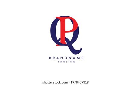 Alphabet letters Initials Monogram logo PQ,PQ INITIAL, PQ letter , P and Q