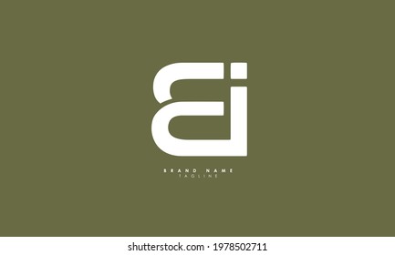 Alphabet letters Initials Monogram logo BI, IB, B and I