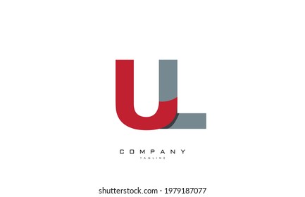 Alphabet letters Initials Monogram logo UL, LU, U and L