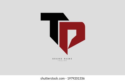 Letras alfabéticas Iniciales Logotipo Monograma TP, PT, T y P