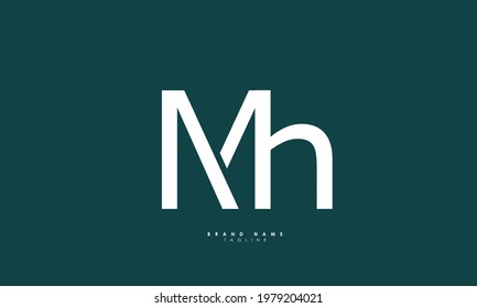 Alphabet letters Initials Monogram logo MH, HM, M and H