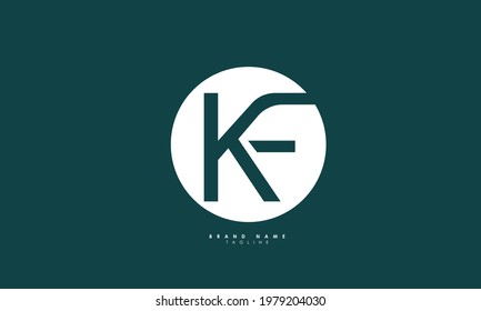 Alphabet letters Initials Monogram logo KF, FK, K and F