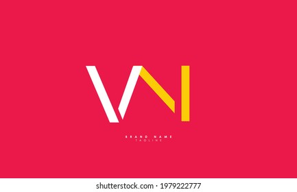 Alphabet letters Initial Monogram Logo VN, NV, V und N