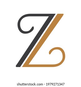 Alphabet letters Initial Monogram Logo BZ ZB