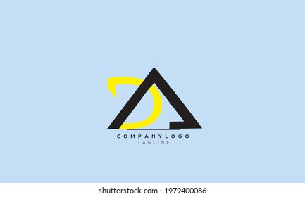 Alphabet letters Initials Monogram logo DA, DA INITIAL, DA letter