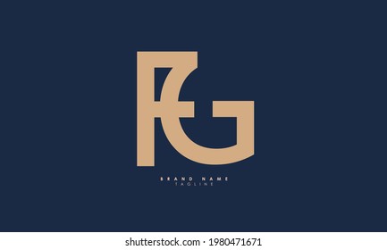 Alphabet letters Initials Monogram logo FG,GF, F and G