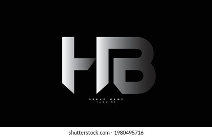 Alphabet letters Initials Monogram logo HB, BH, H and B