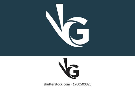 Alphabet letters Initials Monogram logo VG, GV, V and G