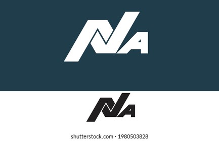 Alphabet letters Initials Monogram logo NA, AN, N and A