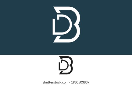 Alphabet letters Initials Monogram logo DB, BD, D and B