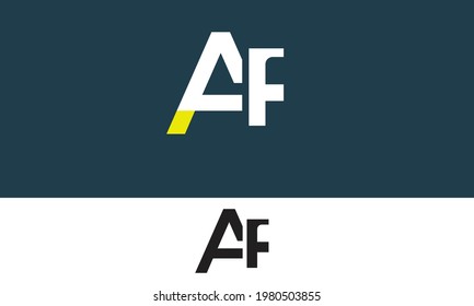Letras alfabéticas Iniciales Logotipo de monograma AF, FA, A y F